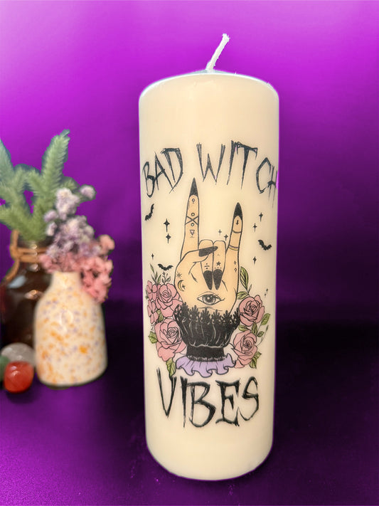 🖤🌙 Bad Witch Vibes Candle – 19cm 🌙🖤